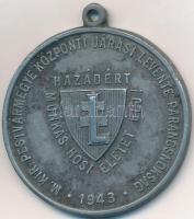1943. "Magyar Királyi Pestvármegye Központi Járási Levente Parancsnokság / Bajnoki Érem" f...