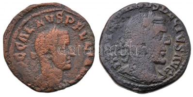 Római Birodalom / Dácia / Traianus Decius 249-251. AE 27mm Br (14,6g) + Viminácium / Trebonius Gallus 251-253. AE 26mm Br (8.07g) T:3 Roman Empire / Dacia / Traianus Decius 249-251. AE 27mm Br "IMP T[RAIANVS] DECIVS AVG /  PROV[IN-C-IA DAC]IA - AN V" (14,06g) + Viminacium / Trebonius Gallus 251-253. AE 26mm "[IM]P C GALLVS P FELIX AVG / [P M S C-OL] VI/ AN XIV" (8.07g) C:F Moushmov 11.,57.