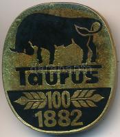 1982. "Taurus 100 - 1882" Gumiipari vállalat fém jelvénye T:2