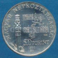 1981. 500Ft Ag "Bartók Béla" T:BU Eredeti MNB tokban!