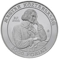 2000. 3000Ft Ag "125 éves a Liszt Ferenc Zeneművészeti Egyetem" T:PP