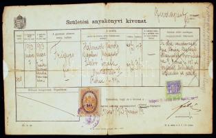 1923 Okmány 5K + Budapest székesfővárosi illetékbélyeggel
