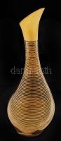 Váza, arany szál díszítéssel, hibátlan, m:20 cm
