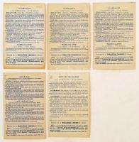 cca 1890 A Francia gyarmatok 5 db reklám gyűjtőkártya / French colonies 5 vintage coffe collecting c...