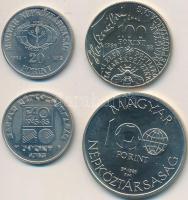 1985. 20Ft "FAO" (2x) + 1985. 100Ft alpakka "Mexikói labdarúgó VB" + 1986. 100Ft "Fáy András" T:BU