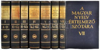 A magyar nyelv értelmező szótára I-VII. Komplett! Bp., 1959. Akadémiai. Jó állapotban