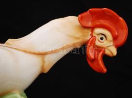 Herendi Kakas Marci, kézzel festett, jelzett, hibátlan, m:14 cm, h:17 cm