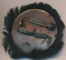 ~1930-1940. "Szent Hubertus" zománcozott Br vadászjelvény (32mm) T:2