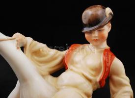 Herendi Ludas Matyi, kézzel festett, jelzett, hibátlan, m:20 cm, h:25 cm