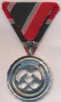 1965. "Bányász Szolgálati Érdemérem" ezüst fokozata, ezüstözött fém kitüntetés mellszalago...