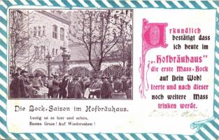 München, Hofbräuhaus, Bock Saison / beer hall, Bock beer advertisement (EK)