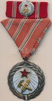 1954. "Munka Érdemérem" zománcozott, ezüstözött Br kitüntetés mellszalagon, szalagsávon miniatűrrel, tokban T:2-