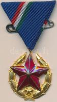 1951. "Közbiztonsági Érem" arany fokozata a rendőrség tagjai részére, aranyozott kitüntetés, mellszalagon, szalagsávval, tokban T:2