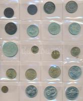 Bulgária 131db-os vegyes fémpénz gyűjtemény 2 albumban és berakólapokon, közte néhány szerb érme T:vegyes Bulgaria 131pcs of coins in two albums and sheets, between them some Serbian coins C:mixed