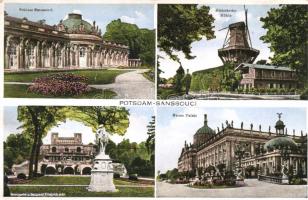 Potsdam, Sanssouci castle, statue, palace, mill