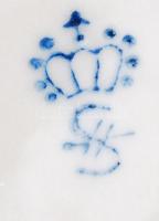 Sitzendorf lányka báránnyal, hibátlan, jelzett, m: 19 cm