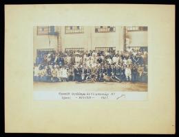 1927 Egyesült Izzólámpa és Villamossági Rt. Revisio munkatársai, 14x21 cm, karton 25x33 cm