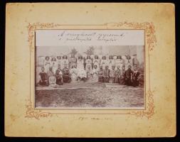 1911 december A megkerült gyermek c. pásztorjáték szereplői, 12x17 cm, karton 22x28 cm