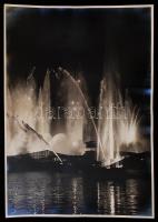 cca 1960 Szökőkutak éjszakája, 34x24 cm