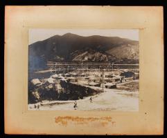 cca 1950 Sátortábor a Dunakanyarban, 17x22 cm, karton 27x33 cm