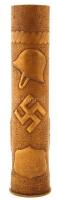 1941-1942 Emlék a keleti frontról, második világháborús Schneider ágyútöltény hüvelyből készült váza...