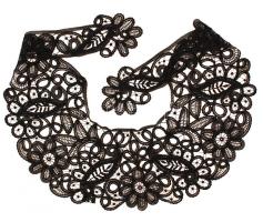 Antik fekete gallér csipke