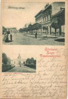 1899 Nagytapolcsány, Rákóczi utca, "Ágaston" közkórház / street, hospital (small tear)