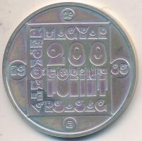 1985. 200Ft Ag "Természetvédelem - Mocsári teknős" T:BU