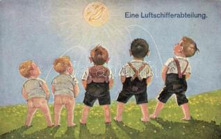 'Luftschifferabteilung' pissing boys, humour