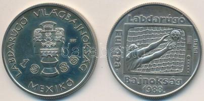 1985. 100Ft "Mexikói Labdarúgó VB" + 1988. 100Ft "Labdarúgó EB/Kapus" T:BU