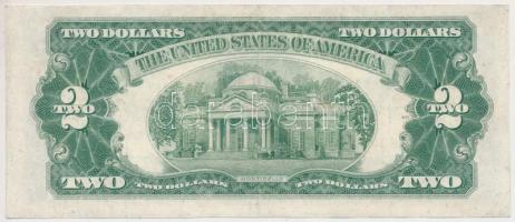 Amerikai Egyesült Államok 1953B 2$ eltolódott nyomat T:restaurált USA 1953B 2 Dollars shifted print C:restored