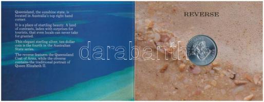 Ausztrália 1989. 10$ Ag "Queensland" dísztokban T:1 Australia 1989. 10 Dollars Ag "Queensland" in paper case C:UNC