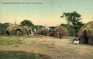 Kamerunian village, native huts, folklore