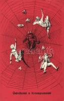 Krampus in spiderweb, C.H.W. VII/2. 2503-28. (EB)