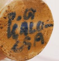 "Jamboree 1933" feliratú díszített cserép korsó, kézzel festett, jelzett, kopásnyomokkal, ...