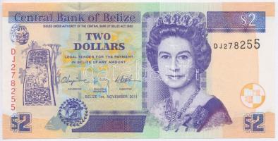 Belize 2011. 2$ T:I,I- hajtatlan Belize 2011. 2 Dollars C:UNC,AU unfolded
