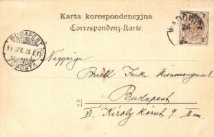 Wadowice, Synagoga, Dworzec kolejowy, Rynek / synagogue, railway station, main square; floral (cut, ...