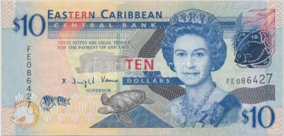 Kelet-Karibi Államok 2003. 10$ T:I- hajtatlan Easter Caribbean States 2003. 10 Dollars C:AU unfolded