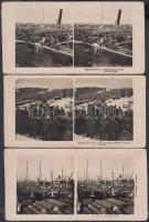 cca 1914-1916 Sztereófotók az első világháborúból, 3 db, 18x9 cm / cca 1914-1916 Military stereophotos(3) from the world war I., 18x9 cm