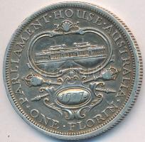 Ausztrália 1927. 1FL Ag "Parlament megnyitása, Canberra" T:2- Australia 1927. 1 Florin Ag "Opening of Parliament House, Canberra" C:VF