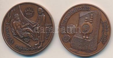 2db emlékérem: Fritz Mihály (1947-) / Szabó Géza (1939-) 1997. "MÉE Székesfehérvár - I. András ...
