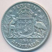 Ausztrália 1944. 1Fl Ag "VI. György" T:2- Australia 1944. 1 Florin Ag "George VI" C:VF