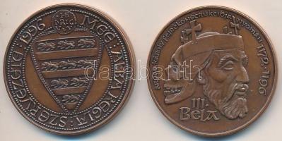 2db emlékérem: Fritz Mihály (1947-) / Szabó Géza (1939-) 1996. "MÉE Székesfehérvár - III. Béla&...