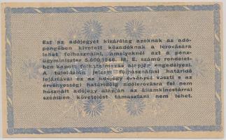 1946. 10.000.000AP fordított címerrel, vágáshibás T:III