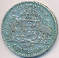 Ausztrália 1952. 1Fl Ag "VI. György" T:2- Australia 1952. 1 Florin Ag "George VI" C:VF