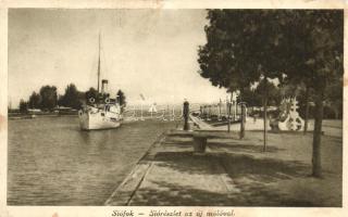 Siófok, Sió, móló, gőzhajó (Rb)