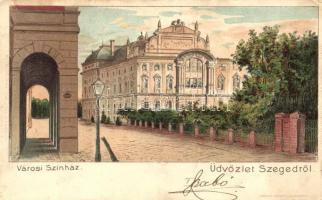 Szeged, Városi színház, Kosmos litho (EK)