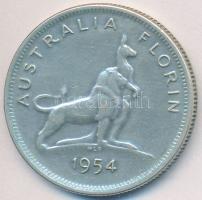Ausztrália 1954. 1Fl Ag "Királyi látogatás" T:2- Australia 1954. 1 Florin Ag "Royal Visit" C:VF