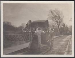 Pöstyéni személyszállító kocsi, 11x8 cm