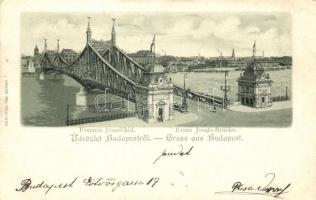 1899 Budapest, Ferenc József híd litho